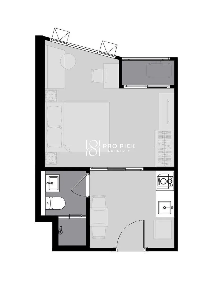 For Rent Condo Life Rama 4 – Asoke 1 Bed 1 Bath BTS Asok Sukhumvit Khlong Toei PP-00235 photo 4